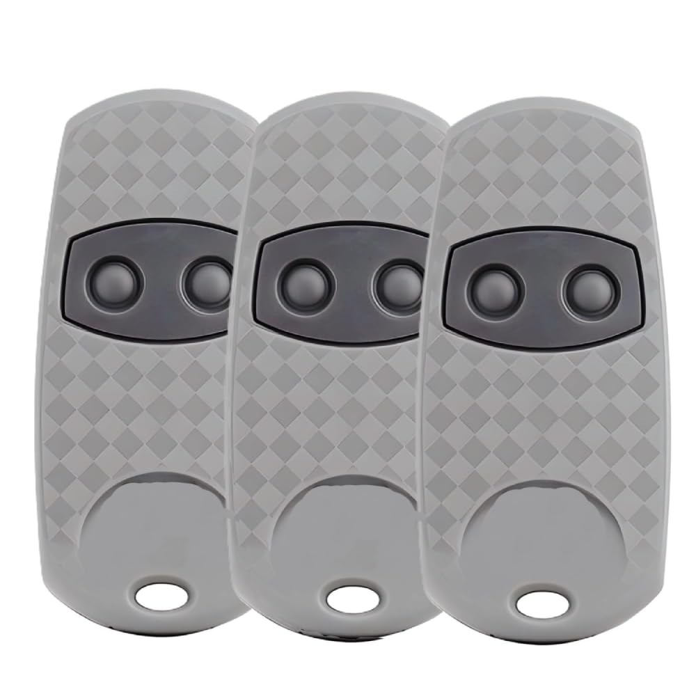 3 Pcs Garage Door Remote Control Key 433.92MHZ, 2 Boutons, Universal Gate Fob Remote Compatible with CAM TOP-432EE, TOP-432EV,TOP432-NA