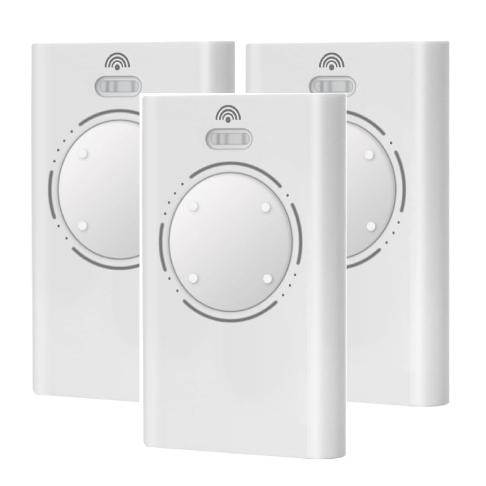 3PCS 868MHZ Garage Door Garage Remote, 4 Channels, Compatible with FAAC XT4 868 SLH LR, XT4 868 SLH, XT2 868 SLH, XT2 868 SLH LR, White