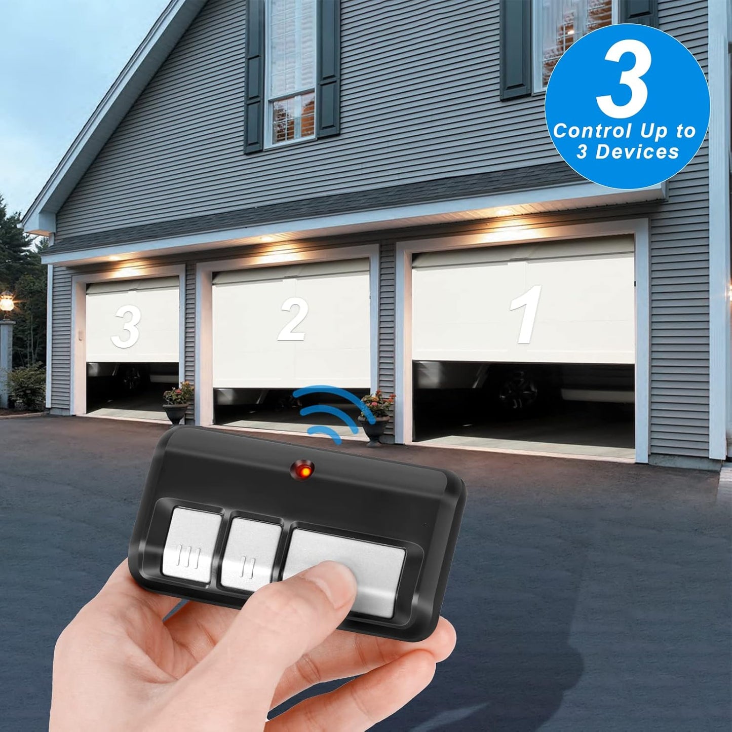 3 Pack for Chamberlain LiftMaster Craftsman Garage Door Opener Remote Universal 893LM 893Max 971LM