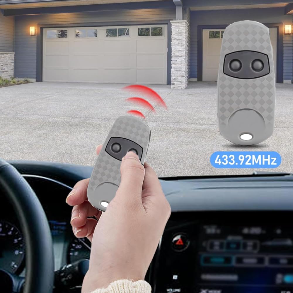 3 Pcs Garage Door Remote Control Key 433.92MHZ, 2 Boutons, Universal Gate Fob Remote Compatible with CAM TOP-432EE, TOP-432EV,TOP432-NA