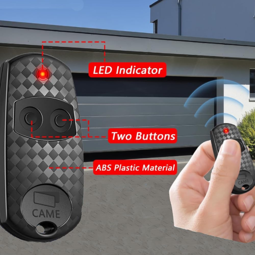 3 Pack Garage Door Remote Control Key, 433.92MHZ, Universal Gate Fob Remote Compatible with CAM TOP-432EE, TOP-432EV,TOP432-NA