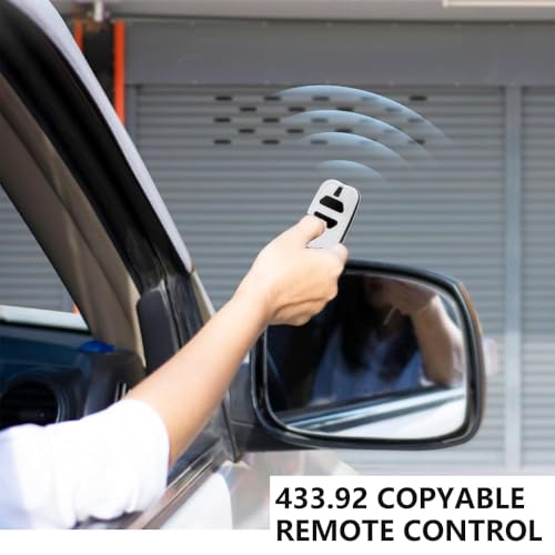 2PCS 433.92mhz Garage Door Opener, 2 Channels, Remote Control Key Fob for Garage Door Gate DEA GTI2 GTI4