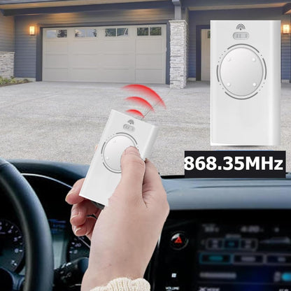 2PCS 868MHZ Garage Door Garage Remote, 4 Channels, Compatible with FAAC XT4 868 SLH LR, XT4 868 SLH, XT2 868 SLH, XT2 868 SLH LR, White
