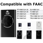 868MHZ Garage Door Garage Remote, Hand Transmitter, Compatible with FAAC XT4 868 SLH LR, XT4 868 SLH, XT2 868 SLH, XT2 868 SLH LR,Black
