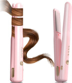 Cordless Hair Straighteners, 2 in 1 Hair Straightener and Curler Mini Portable Wireless Hair Straighteners Curling Iron with 4 Temperature USB Rechargeable Travel Straighteners, Fast Heat Up