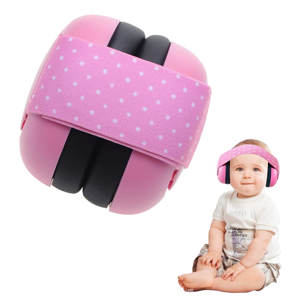 Baby Ear Defenders, Noise Cancelling Ear Muffs with Adjustable Headband for 6-12 Months Toddlers