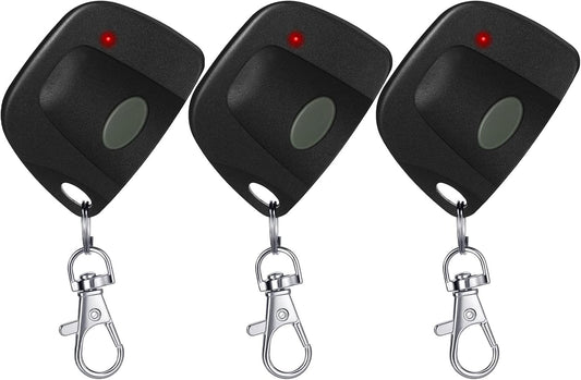3 Pieces Gate Opener Remote Compatible with Multicode 300mhz 10 Dip Switch 3089 3060 3070 Garage Door Opener Remote Control with Keychain