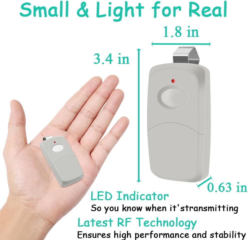 3 Replacement for Multicode Garage Gate Door Opener Remote,3089,308911,MCS308911,10 Dip Switch,300MHZ