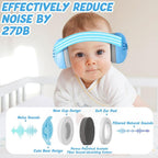 Baby Ear Defenders for 0-36 Months, Baby Earmuffs Hearing Protection for Toddlers, Adjustable Noise Cancelling Headphones Protectors Babies Travel Essentials Ear Muffs for Sleeping Airplane