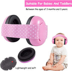 Baby Ear Defenders, Noise Cancelling Ear Muffs with Adjustable Headband for 6-12 Months Toddlers