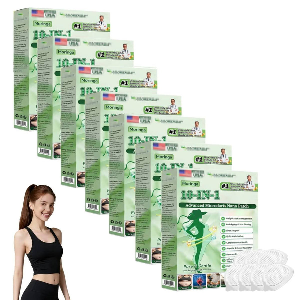 2026 New Upgraded Style Moringa 10-in-1 Nano Microdarts Patch, Advanced Moringa Patches, Natural Body Patches for Women and Men - Gentle Formula for All Skin