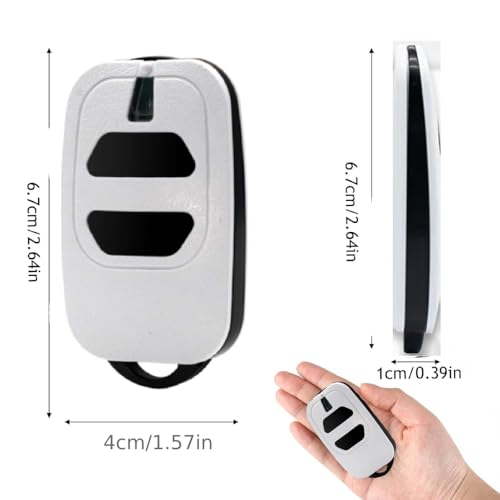 2PCS 433.92mhz Garage Door Opener, 2 Channels, Remote Control Key Fob for Garage Door Gate DEA GTI2 GTI4