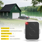 Télécommande Compatible Nice Era ONE2/ON2E/ON4E/ON1E,433,92 MHz Télécommande Porte de Garage,Rolling Code,2 Canaux(Blanc)