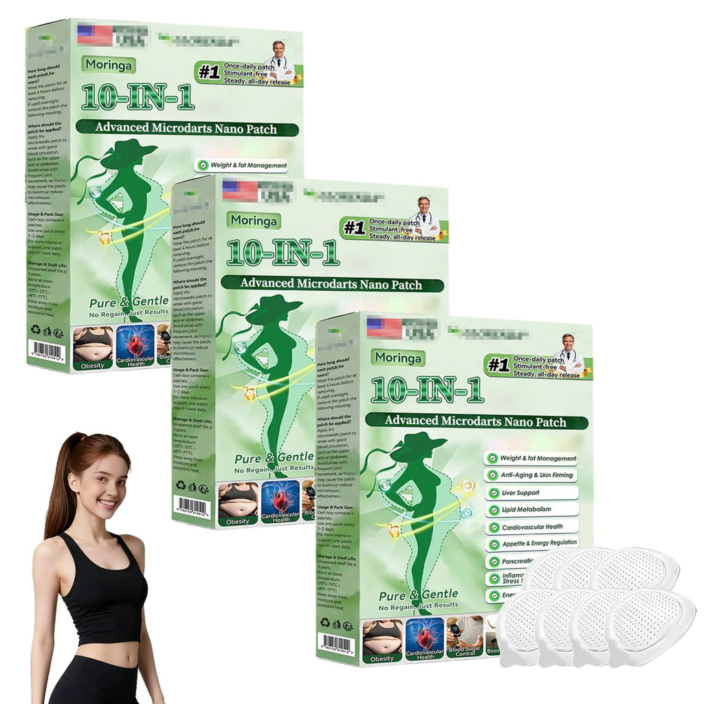 2026 New Upgraded Style Moringa 10-in-1 Nano Microdarts Patch, Advanced Moringa Patches, Natural Body Patches for Women and Men - Gentle Formula for All Skin