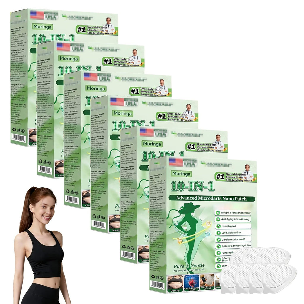 2026 New Upgraded Style Moringa 10-in-1 Nano Microdarts Patch, Advanced Moringa Patches, Natural Body Patches for Women and Men - Gentle Formula for All Skin