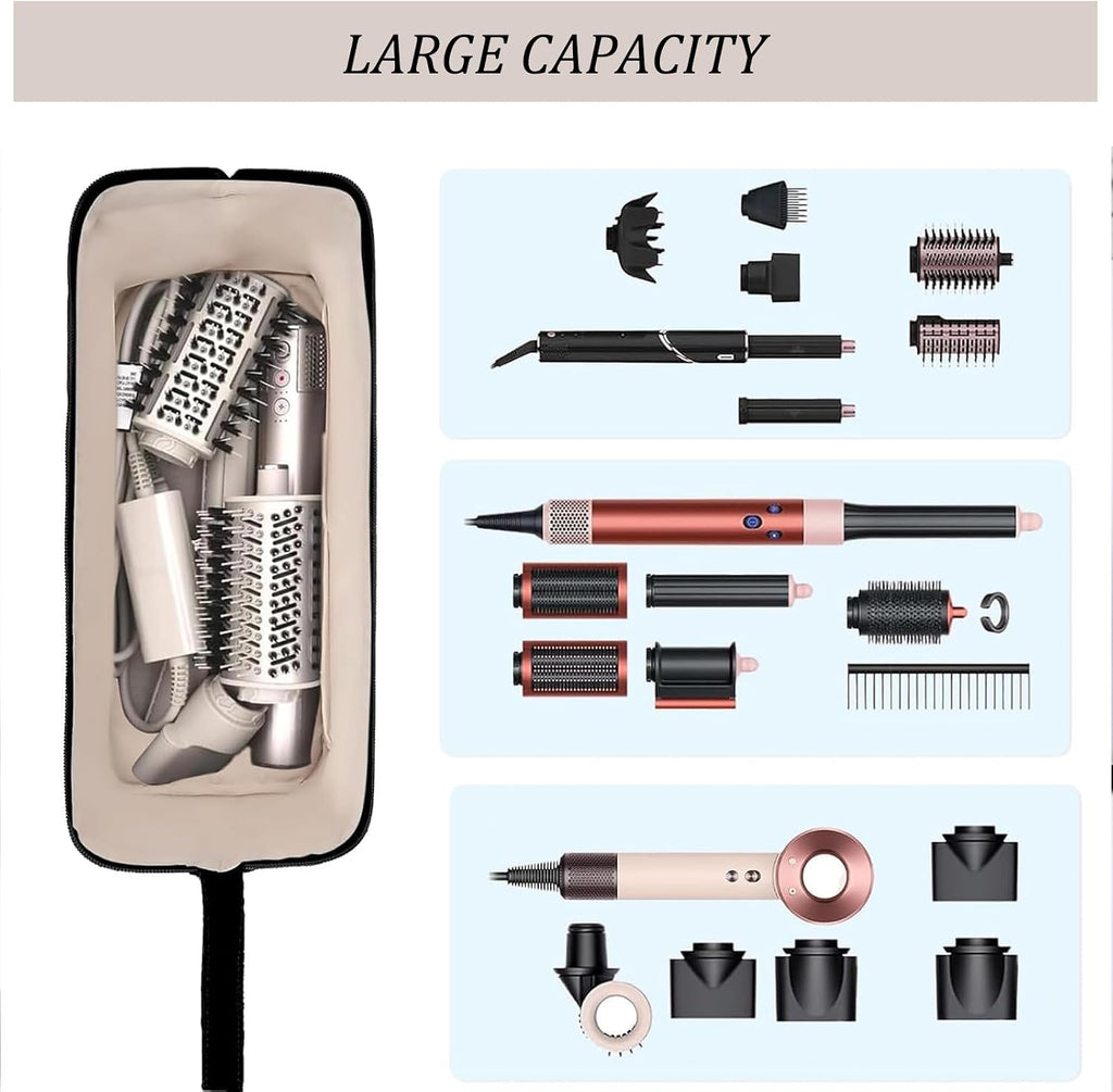 Travel Storage Bag for Hair Dryer, Airwrap Shark Flexstyle Travel Case, Portable Hair Tools Storage Case for Hair Dryer, Hair Curler Accessories Protection Organizer