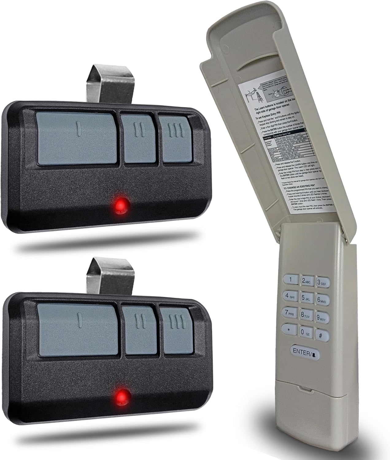 for Chamberlain LiftMaster Craftsman Garage Door Opener Keypad & Remote Universal,891LM with Yellow, Purple, Green, Red/Orange Learn Button, 877max G940EV-P2 CMXZDCG440 971LM 371LM 893lm 373lm 973lm