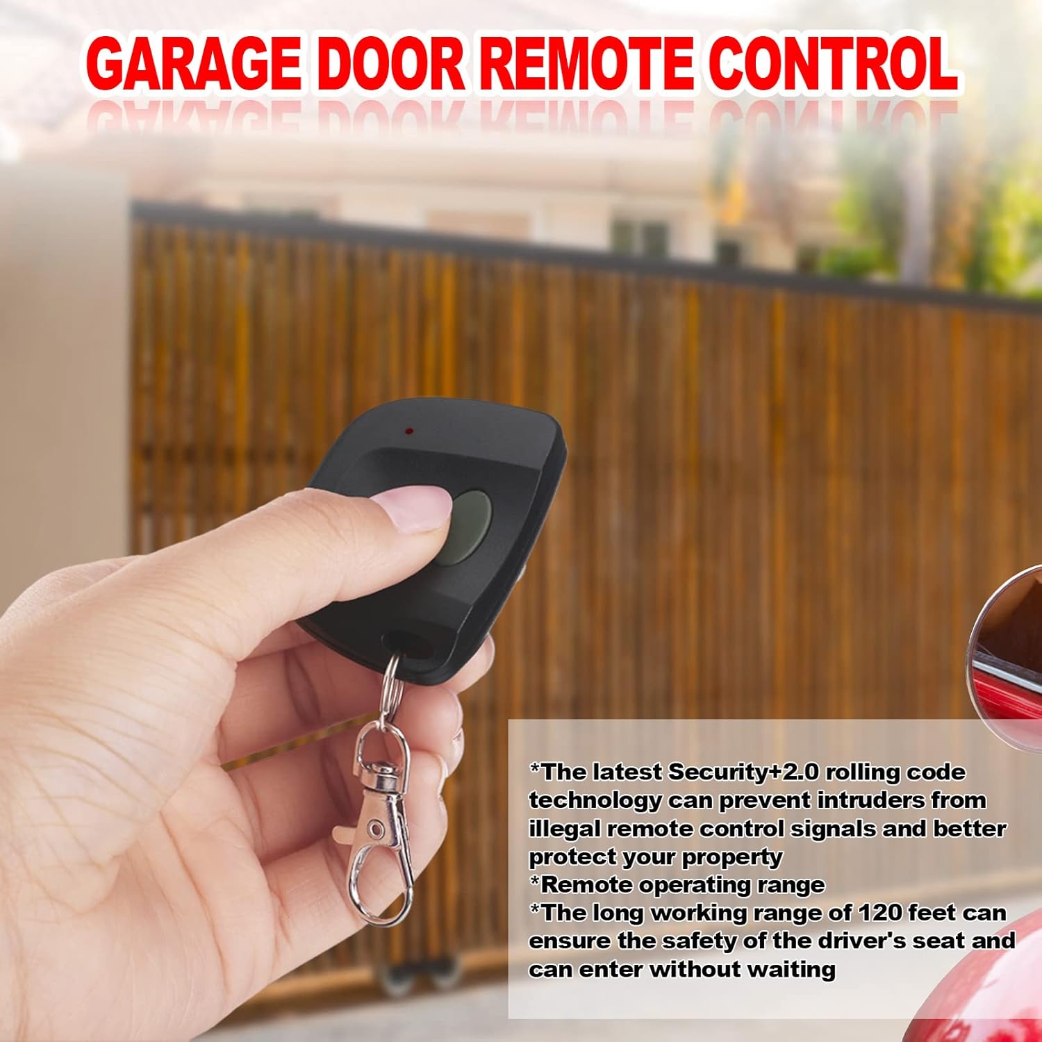 3 Pieces Gate Opener Remote Compatible with Multicode 300mhz 10 Dip Switch 3089 3060 3070 Garage Door Opener Remote Control with Keychain