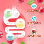 Viginal Probiotics for Women, Women Probiotic Gummies, Feminine Balance Gummies, Prebiotic Gummy, Cranberry Probiotics for Woman Vaginigal Health