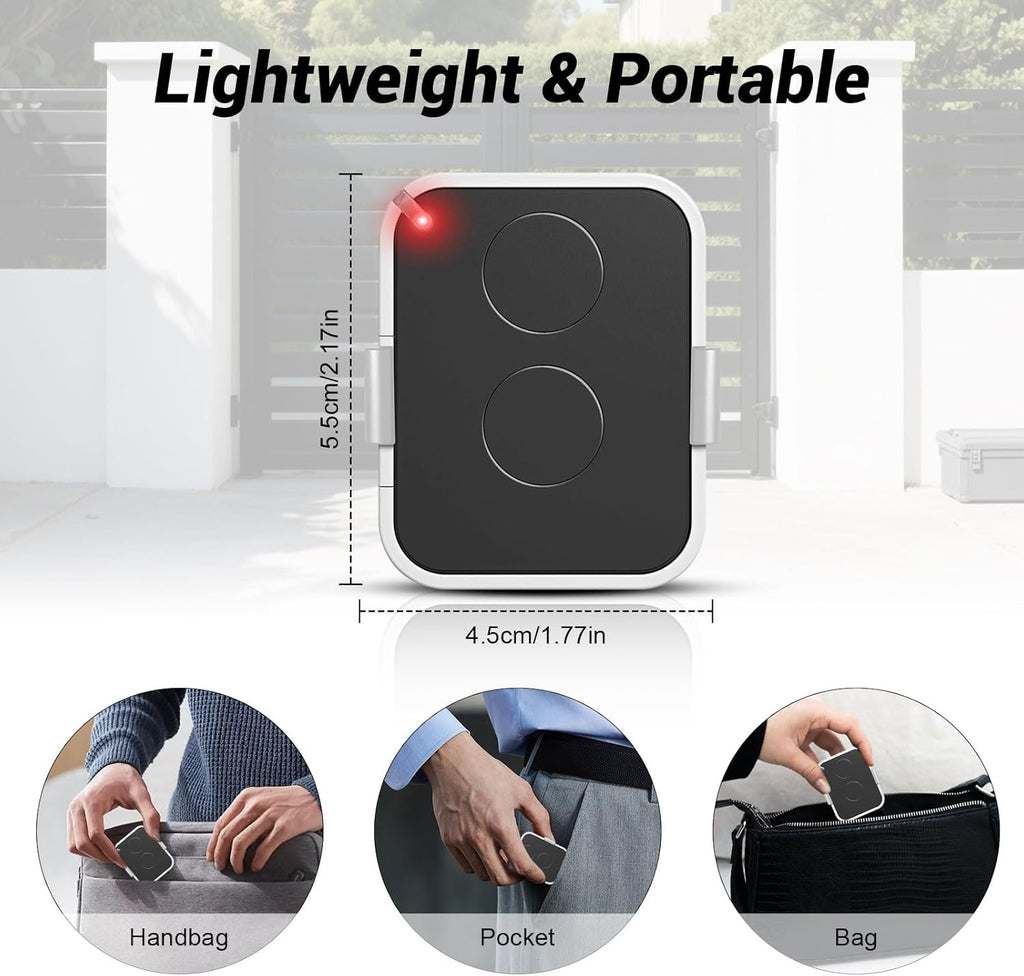 Télécommande Compatible Nice Era ONE2/ON2E/ON4E/ON1E,433,92 MHz Télécommande Porte de Garage,Rolling Code,2 Canaux(Blanc)