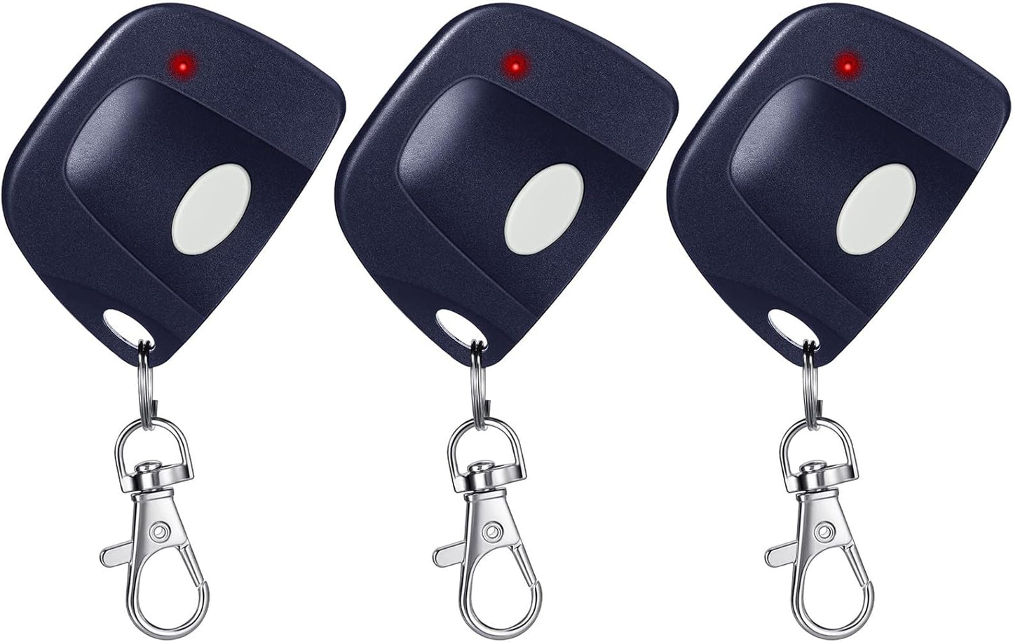 3 Pieces Gate Opener Remote Compatible with Multicode 300mhz 10 Dip Switch 3089 3060 3070 Garage Door Opener Remote Control with Keychain