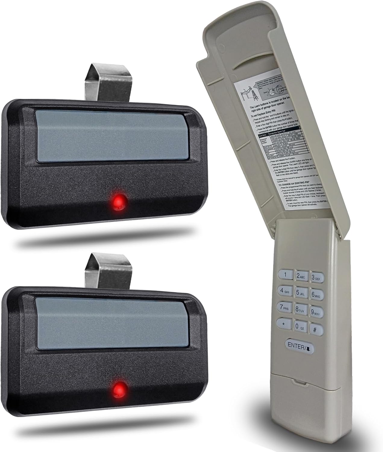 for Chamberlain LiftMaster Craftsman Garage Door Opener Keypad & Remote Universal,891LM with Yellow, Purple, Green, Red/Orange Learn Button, 877max G940EV-P2 CMXZDCG440 971LM 371LM 893lm 373lm 973lm