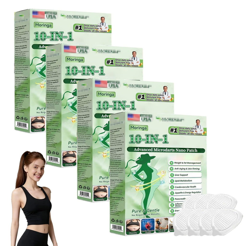 2026 New Upgraded Style Moringa 10-in-1 Nano Microdarts Patch, Advanced Moringa Patches, Natural Body Patches for Women and Men - Gentle Formula for All Skin