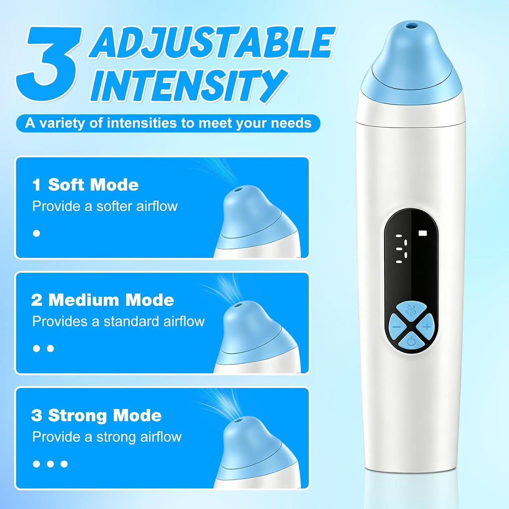 Ear Pressure Relief Device, Eustachian Tube Unblocker with 3 Speed Adjust, USB Rechargable Balanced Pressure Ear Popper Ear Relief Device for Flying Diving Swimming