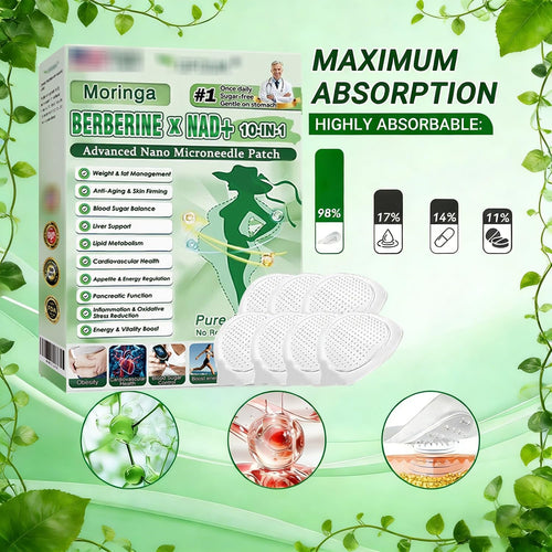 2026 New Upgraded Style Moringa 10-in-1 Nano Microdarts Patch, Advanced Moringa Patches, Natural Body Patches for Women and Men - Gentle Formula for All Skin