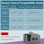 For Sears Craftsman Garage Door Remote 139.53753 53753 139.18191 HBW2028 371LM 373LM 375LM 950CD 953D 956D, Work with Purple Learn Button ONLY(2006-2013)