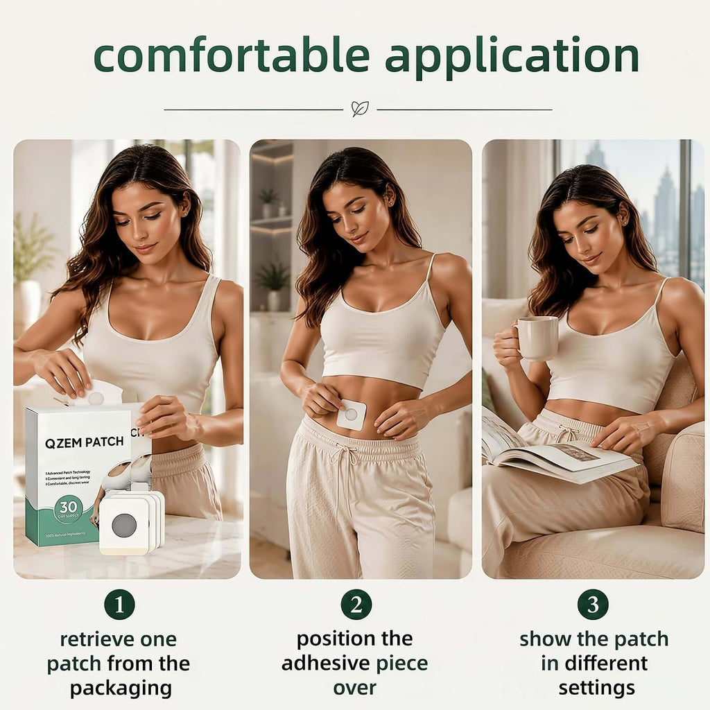 New Rejuvacare Qzem Body Patch, Easy Daily Application, Comfortable & Discreet, Non-Irritating, Gentle & Effective for All Skin Types, 30-Day Supply