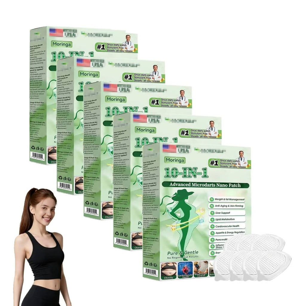 2026 New Upgraded Style Moringa 10-in-1 Nano Microdarts Patch, Advanced Moringa Patches, Natural Body Patches for Women and Men - Gentle Formula for All Skin