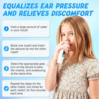 Ear Pressure Relief Device, Eustachian Tube Unblocker with 3 Speed Adjust, USB Rechargable Balanced Pressure Ear Popper Ear Relief Device for Flying Diving Swimming