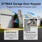 for Chamberlain LiftMaster Craftsman Garage Door Opener Keypad & Remote Universal,891LM with Yellow, Purple, Green, Red/Orange Learn Button, 877max G940EV-P2 CMXZDCG440 971LM 371LM 893lm 373lm 973lm