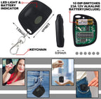 3 Pieces Gate Opener Remote Compatible with Multicode 300mhz 10 Dip Switch 3089 3060 3070 Garage Door Opener Remote Control with Keychain