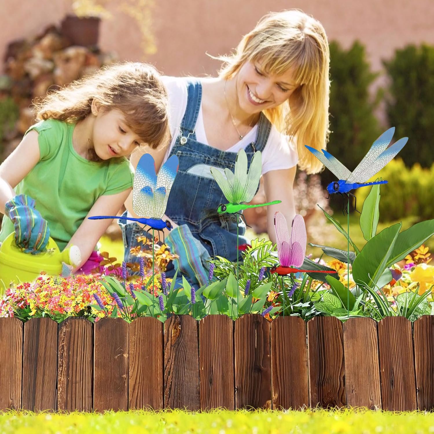 3 Pack Dragonfly Clip,Fake Dragonflies, Humming Bird Stakes Fake, Plastics Dragonfly for Garden Stakes Decor Yard Ornaments for Hat,Deer and Horse,Fly Scare Devices for Indoor Outdoor