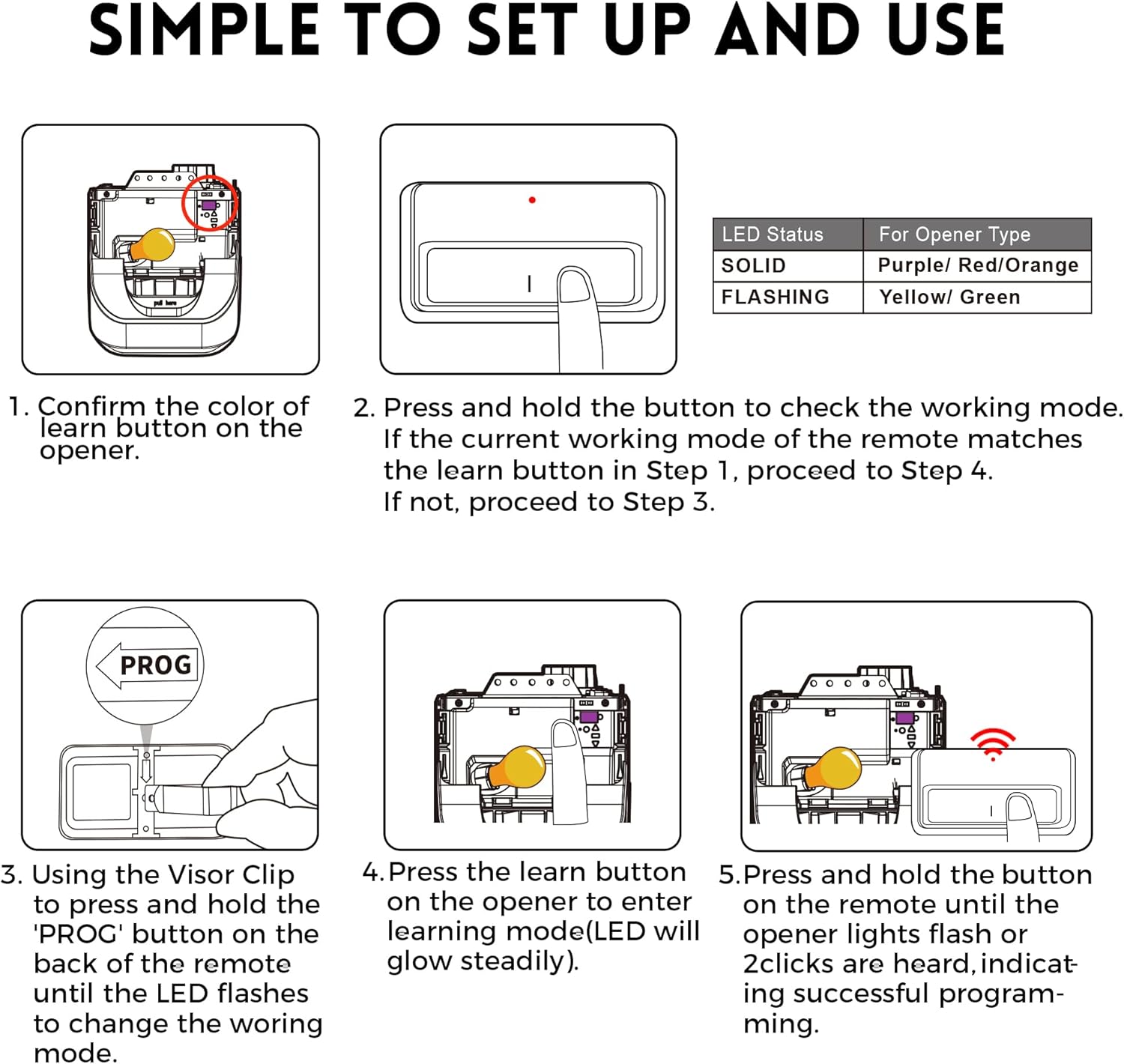 3 Pack for Chamberlain LiftMaster Craftsman Garage Door Opener Remote Universal 891LM 971LM