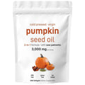 Pumpkin Seed Oil with Saw Palmetto Capsules |300 Count| 33 in 1 Vitamin C D3 B12 E A, Castor, Zinc, Biotin, Iron, Peppermint | Hair Growth & DHT Blocker for Women Men