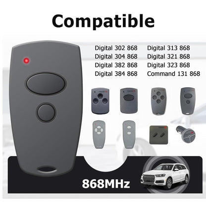 2PCS 868Mhz Garage Door Opener Hand Transmitter Compatible with Marantec Digital 302, 384, 304, 313, 321, 323, 131 Remote Control