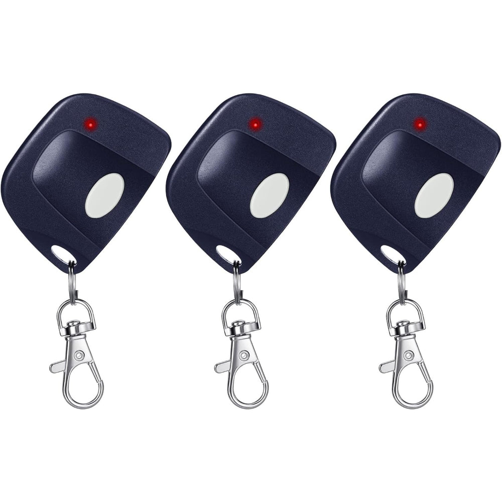 3 Pieces Gate Opener Remote Compatible with Multicode 300mhz 10 Dip Switch 3089 3060 3070 Garage Door Opener Remote Control with Keychain