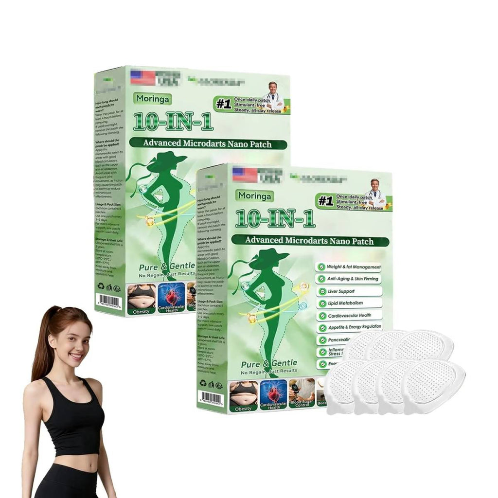 2026 New Upgraded Style Moringa 10-in-1 Nano Microdarts Patch, Advanced Moringa Patches, Natural Body Patches for Women and Men - Gentle Formula for All Skin
