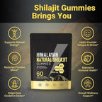 Shilajit* Gummies,Pure Himalayan* micronutrient Supplement, Himalayan Premium Ingredient with Shilajit, Ashwagandha, Gokshura, Fulvic Acid & 85+ Trace Minerals I for Men & Women